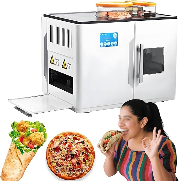 Roti Maker Fully Automatic, Automatic Pancake Machine, Roti Chapati Maker, Rotis Naan Maker, Adjustable Baking Time and Texture, 20 Pieces at Once in 2 Minutes for Flatbreads, Naan, Pancakes, Chapati