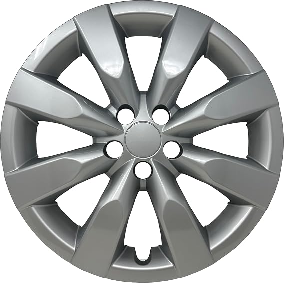 Replacement for Toyota Corolla 2014, 2015, 2016 Hubcap, Premium Quality Sturdy 16-inch Silver Wheel Cover (1 Piece)