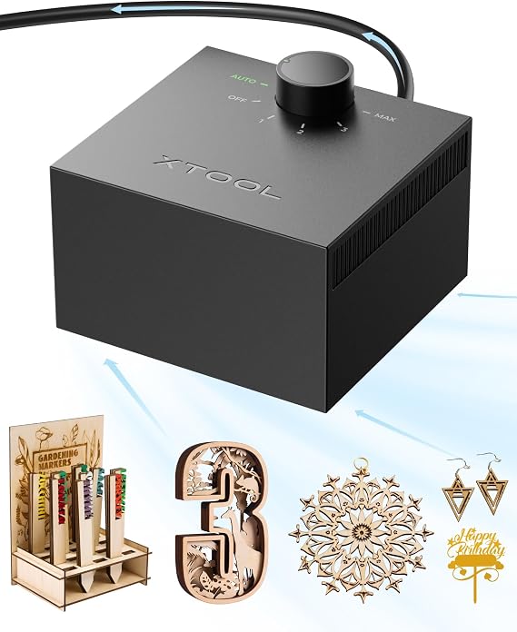 xTool S1 Air Assist System, Auto Airflow for Engraving and Cutting