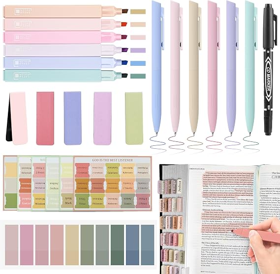 DazSpirit 25Pcs Bible Journaling Kit, Bible Study Supplies for Women