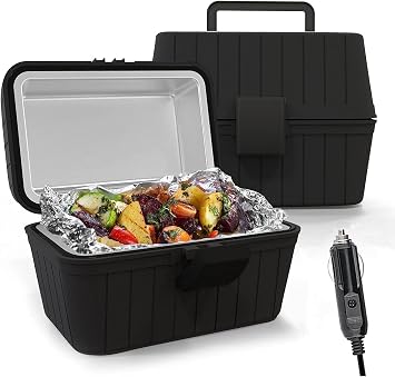 Heated lunch box for Men, 12V electric lunch box for adults, heating lunch box portable food warmer Lunch Box for car, office Insulated Heatable lunchbox loncheras electricas para calentar almuerzo