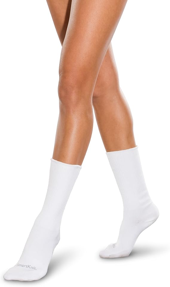 Seamless Crew Socks for Diabetes, Arthritis, or Sensitive Feet, 1 Pair (2 Count)