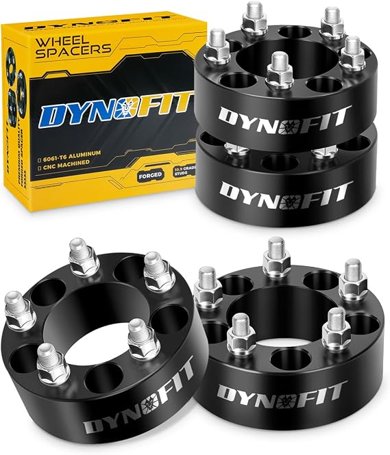 Dynofit 2 inch 5x4.5 Wheel Spacers for XJ KJ KK TJ ZJ, 80.5mm Hub Bore, 1/2"-20 Thread Pitch 5x114.3 Forged Spacer for Mustang Explorer Ranger Cherokee Wrangler Liberty Grand Cherokee