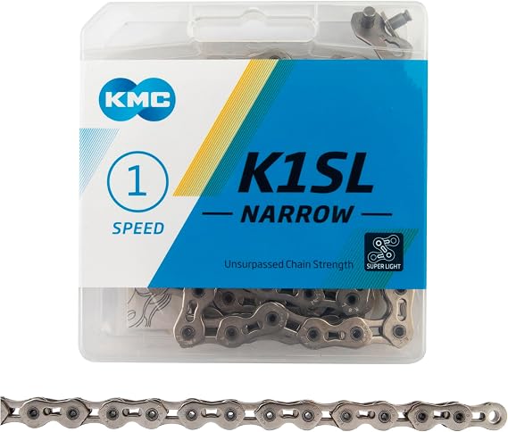 KMC K1SL Narrow x 100L, Single Speed Chain, Alloy Steel
