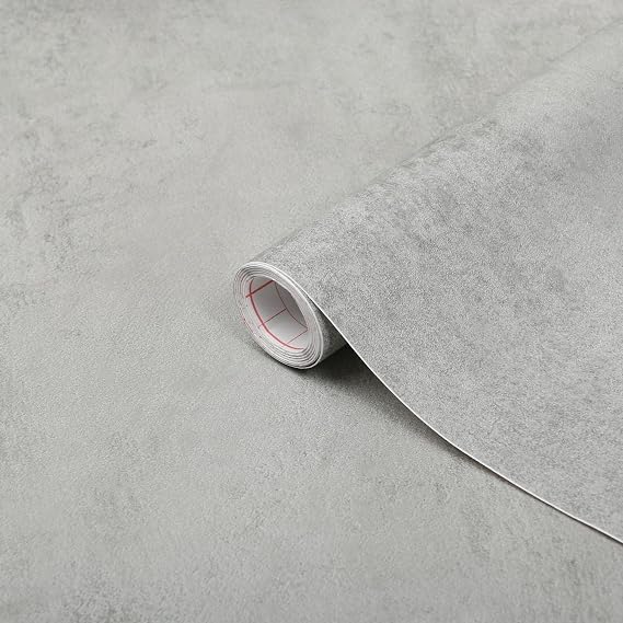 d-c-fix 346-0672 Decorative Self-Adhesive Film, Concrete Grey, 17" x 78" Roll