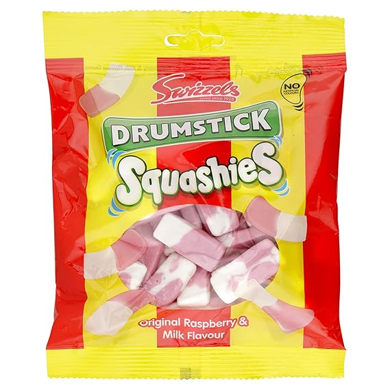 Swizzels Drumstick Squashies Original Raspberry & Milk Flavour 120g | Original Raspberry & Milk Flavour