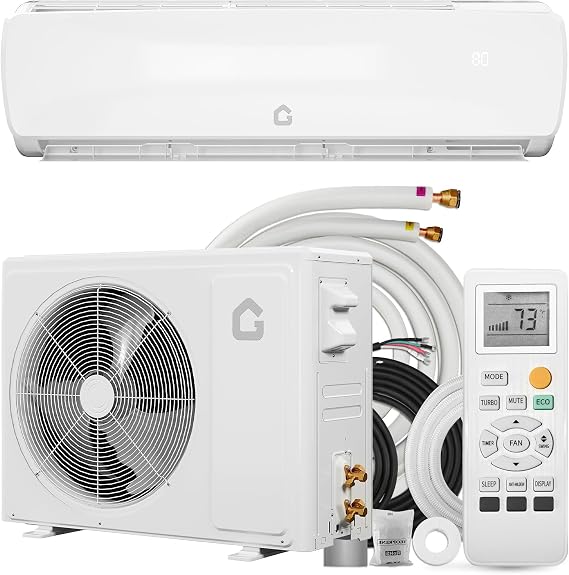 18000 BTU Ductless Mini Split AC &Heat Pump, 19 SEER2 Inverter AC 230V