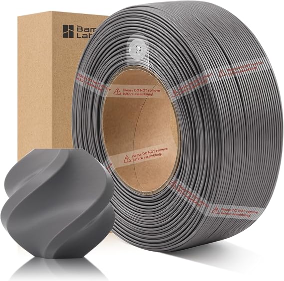 Bamboo PETG Basic 3D Printer Filament Refill Gray 30107