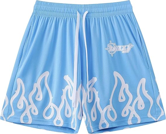 DIOTSR Mens Graphic Basketball Shorts Drawstring Running Workout Shorts Summer Cool Casual Shorts