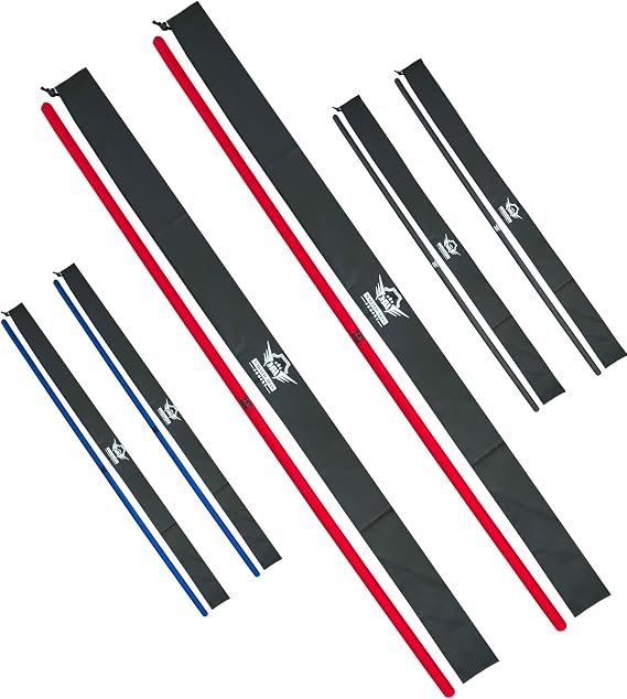 Martial Arts Armory Foam Padded Bo Staff with Carry Bags, Training and Practice Set, 2-Pack