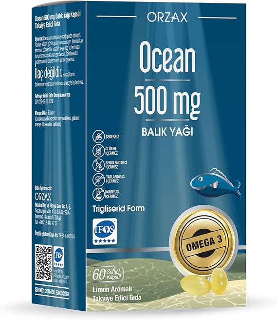 Ocean 500 mg Fish Oil 60 Softgel Capsule