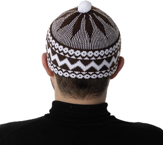 Modefa Muslim Men's Turkish Knitted Kufi Haji Prayer Hat