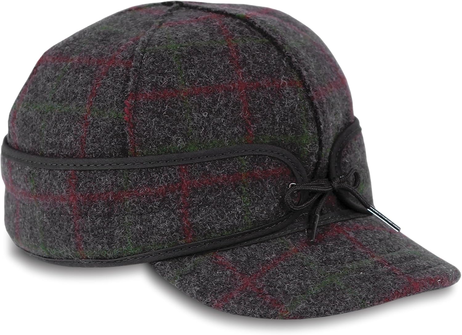 Stormy Kromer The Original Cap, Wool Blend Hat, Winter Warm Outdoor Cap for Men, Women, with Cotton Flannel Lining, Earflaps, Classic Cold Weather Gift, Adirondack Plaid, 7 18