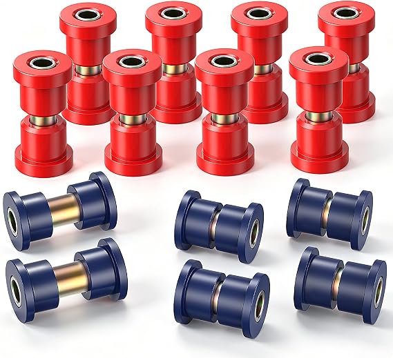 Panglong Club Car DS Bushing Kit for A Arm, Front and Rear Suspension; Polyurethane Bushings Kit Suitable for 1992-Up DS Golf Cart; OEM#1016346, 1016349, 1016350, 1015583, 1012303