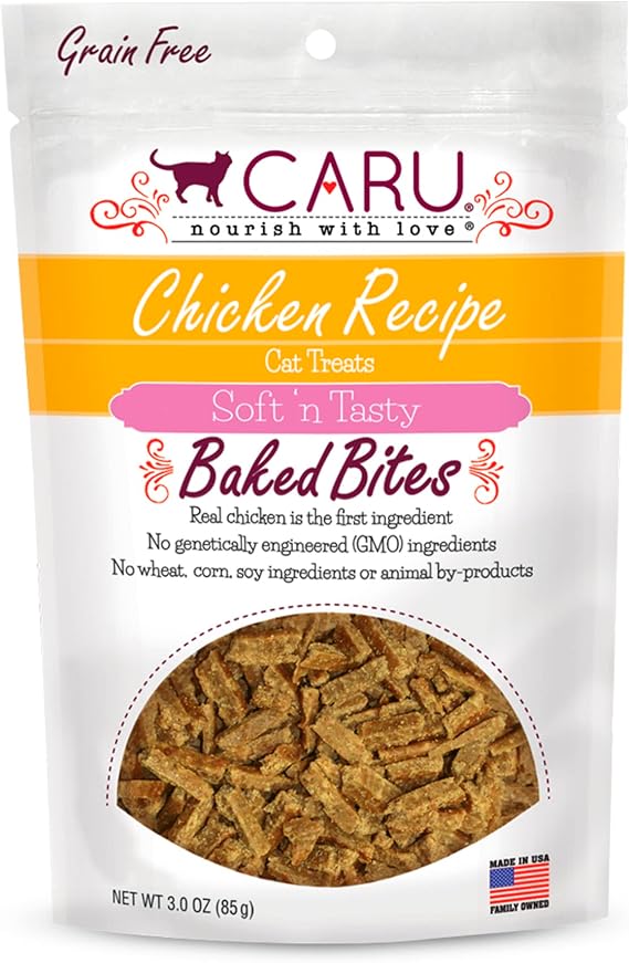 Caru Soft n Tasty Baked Bites Cat Treats, Chicken Recipe, 2.75 oz
