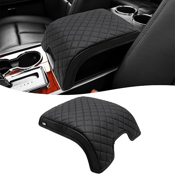 KBH Center Console Armrest Cover for Lincoln Navigator 2007 2008 2009 2010 2011 2012 2013 2014, Middle Console Protector Foam Pad, Interior Accessories, Anti-Scratch, Black
