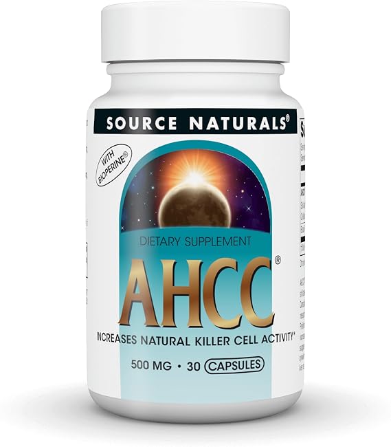 Source Naturals AHCC with Bioperine, 500 mg - 30 Capsules