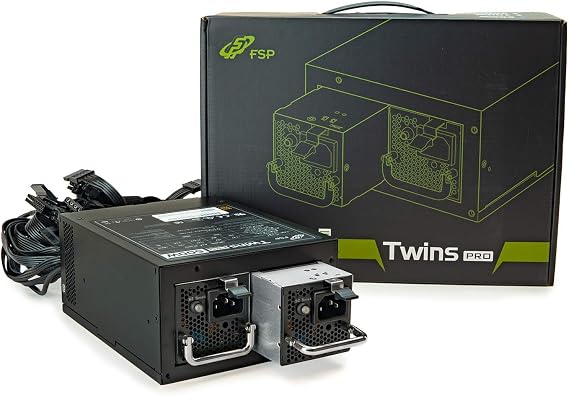 FSP Twins Pro ATX PS2 1+1 Dual Module 500W Efficiency ≥90% Hot-Swappable Redundant Digital Power Supply Guardian Monitor Software Twins Pro 500, FSP500-50RAB