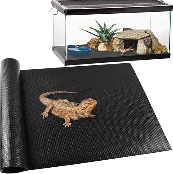 Reptile Carpet, Reptile Mat, Bearded Dragon, Leopard Gecko Substrate,Bearded Dragon Tank Flooring, Snake,Tortoise Bedding, Bearded Dragon Tank Accessories (18"X 79", 1 PCS Thicker Mat)