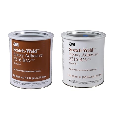 3M Scotch-Weld Epoxy Adhesive 2216, Gray, Part B/A, Kit, 128 fl oz (3.78 L)
