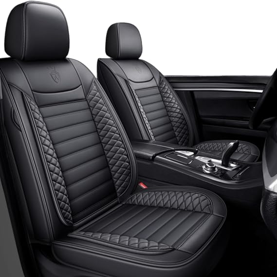 Custom Fit Waterproof Non-Slip Faux Leather Car Seat Covers Set Compatible with Honda CR-V CRV 2010-2023 2024 Automotive Seat Cushion Protector for Sedan SUV (Full Set 5 Seats,Black)