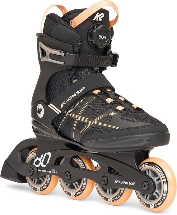 K2 Alexis 80 BOA Black/Pink Womens Inline Skates