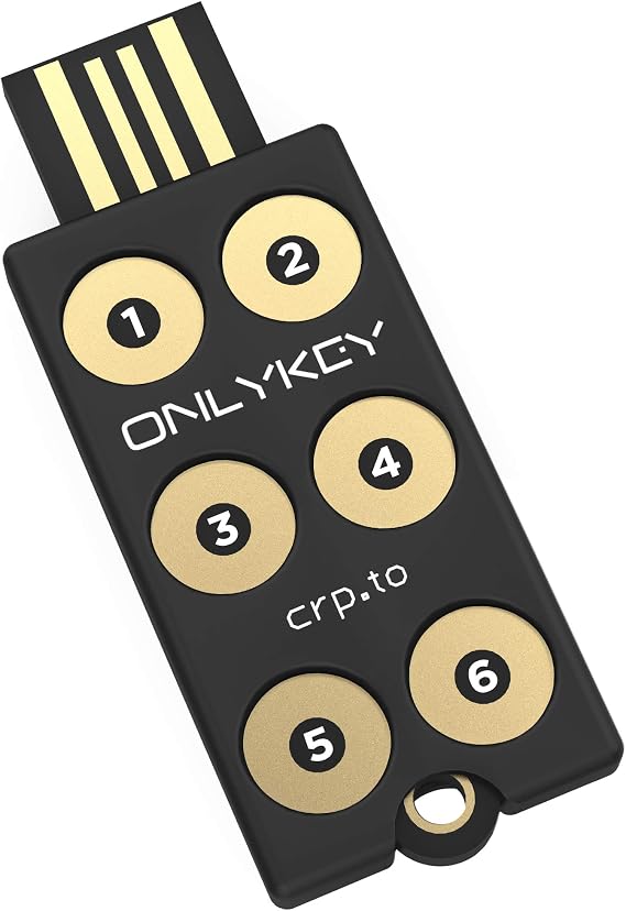 OnlyKey FIDO2 / U2F Security Key and Hardware Password Manager | Universal 2-Element Authentication | Portable Professional Grade Encryption | PGP/SSH/Yubikey OTP | Windows/Linux/Mac OS/Android