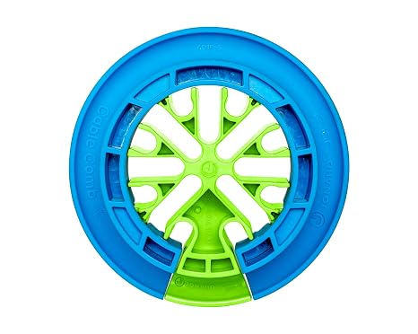 Jonard Tools CCB-34 Cable Comb Organizing Tool, Wire Comb, Dresser, Bundler, Ethernet Network Cable, Data Cat6A, Cat7 Blue/Green