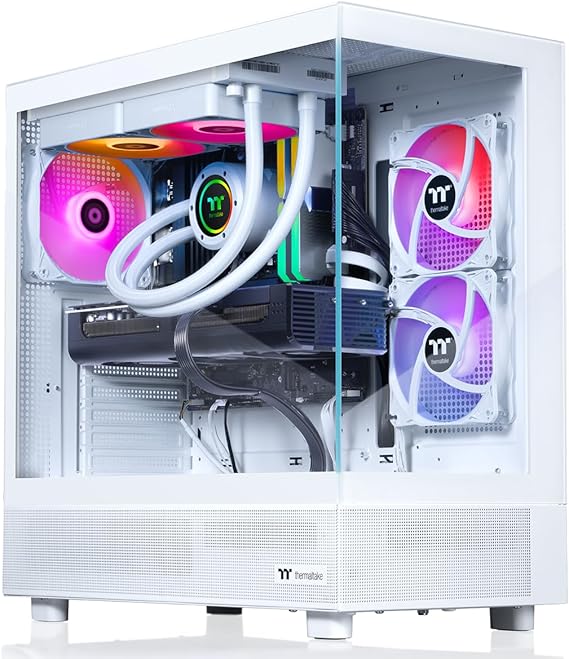 Thermaltake LCGS View 7897XS-270 Gaming Desktop (AMD RyzenTM 7 7800X3D, 32GB 5600MT/s DDR5 RGB Memory, AMD RadeonTM RX 9070 XT, 1TB NVMe M.2, WiFi, Windows 11) V27S-B650-97X-LCS