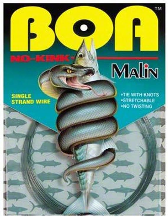 Malin Boa 30-Foot No-Kink Leader Wire, 20-Pound, .008-Diameter