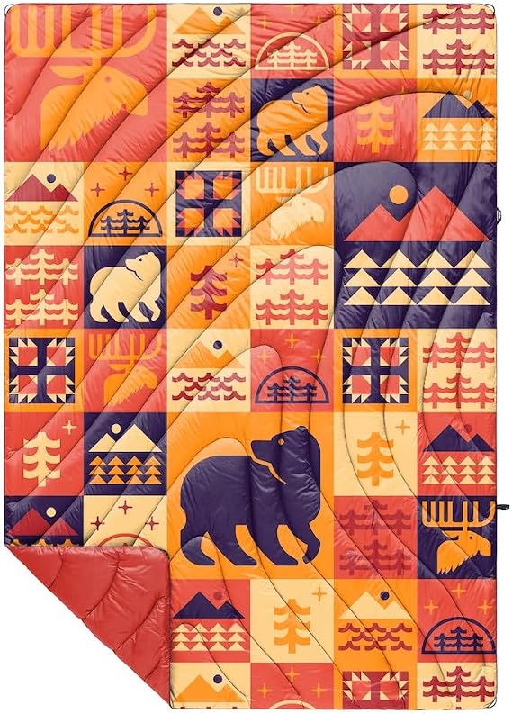 Rumpl Original Puffy Blanket - Sunrise Cabin, 1-Person