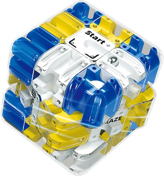 Large 3D Maze Cube Puzzle Ball Bearing Labyrinth Game Cognitive Engagement Attention Training Relaxation Through Focus Birthday Travel Waiting Room Family Gathering Social Event Holiday Celebration