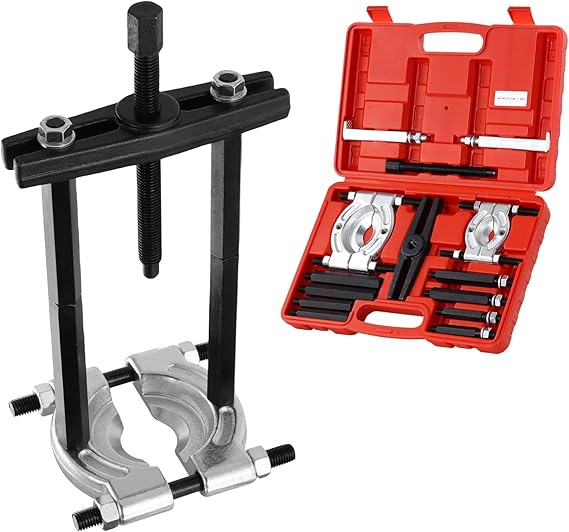 VEVOR Bearing Puller Kit 14-Piece, 5 Ton Bearing Separator, Pinion Wheel Bearing Removal Kit with 2" and 3" Jaws, Bearing Separator and Puller Set, Heavy Duty Bearing Splitter Tool Kit with Case