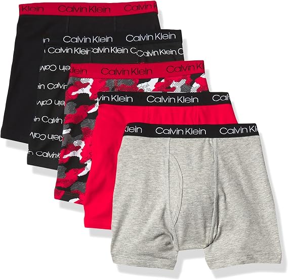 Calvin Klein Boy's Cotton Boxer Brief Underwear 5-pack Boxer Briefs (pack of 5)