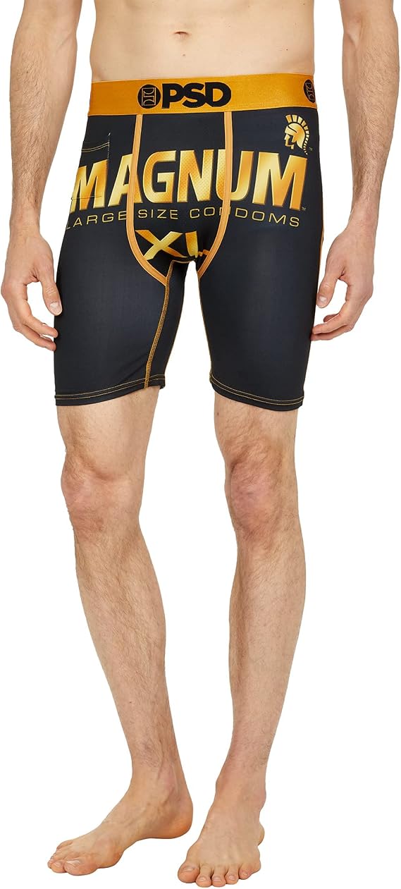 PSD Men's Magnum Xl Boxer Briefs, Black, XL