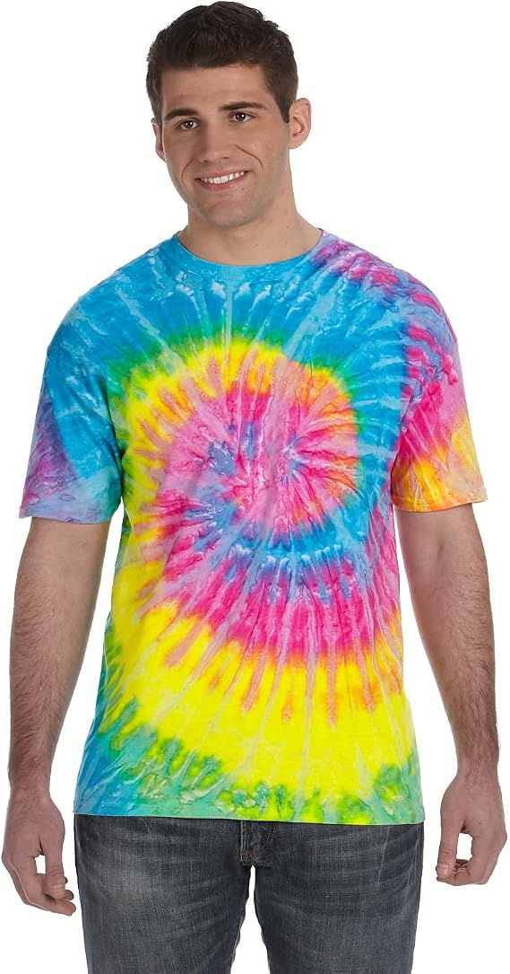 Tie-Dyes Men's Reactive-Dyed Flat Collar T-Shirt