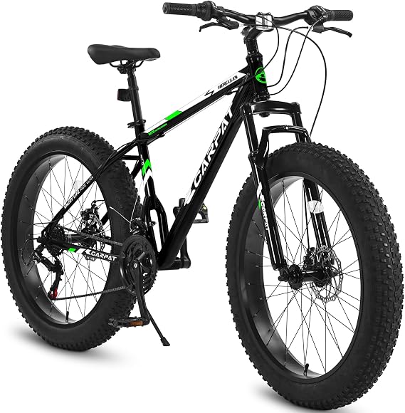 20/24/26 Inch Fat Tire Mountain Bike Variable Speed Dual Disc Brake Kids Adult Free Return