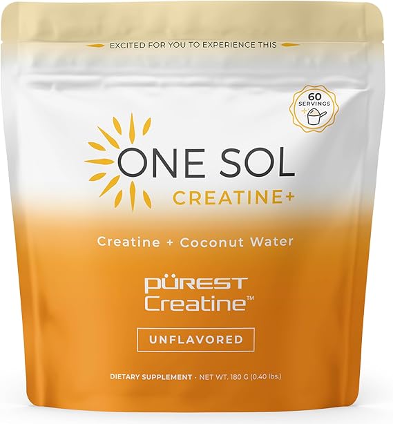 One Sol Women's Creatine for Muscle & Recovery, Unflavored, 60 Servings