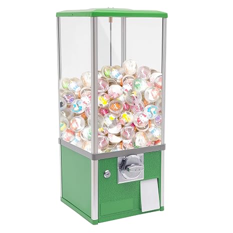 Vending Machine,Commercial Gumball and Candy Machine,Candy Vending Machine,Coin Operated Candy Dispenser (Dark Green)
