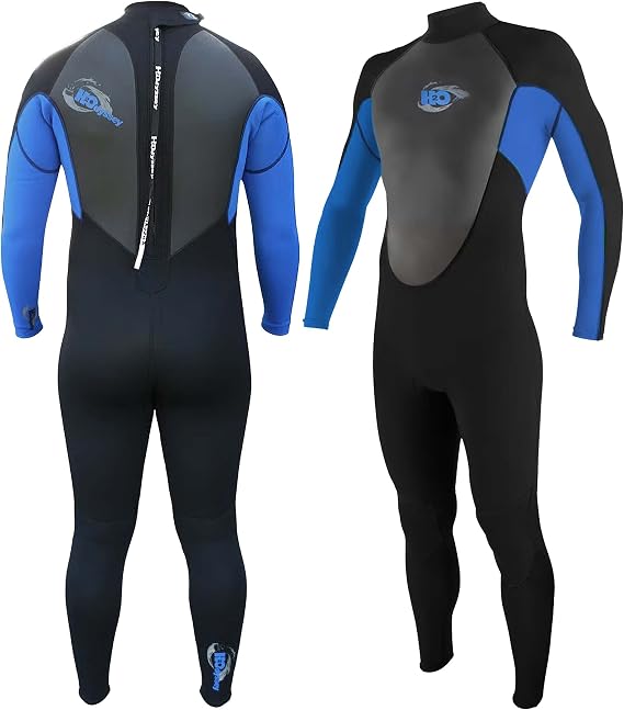 H2Odyssey Momentum 4/3mm Wetsuit for Men - Mens Long Sleeve Swimsuit for Surf Board and Deep Sea Diving - 4 Way Stretch Material Mens Swimsuit