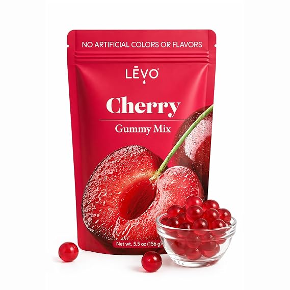 LEVO Gummy Mix - Tart Cherry - Make Your Own Infused Gummies - Each Bag Makes 64 Gummies - 1 Pack (Packaging May Vary)