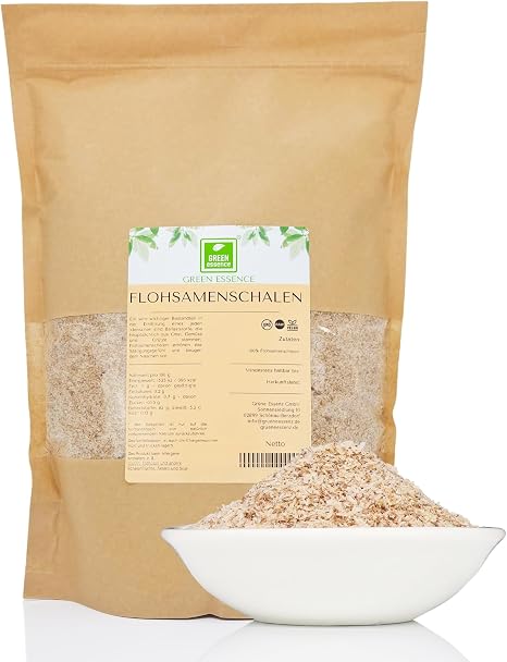 Psyllium Husks 500 g from the Green Essence - Natural Fiber - Psyllium Husks from India - Vegan - Low Carb - Fiber Rich without Additives -