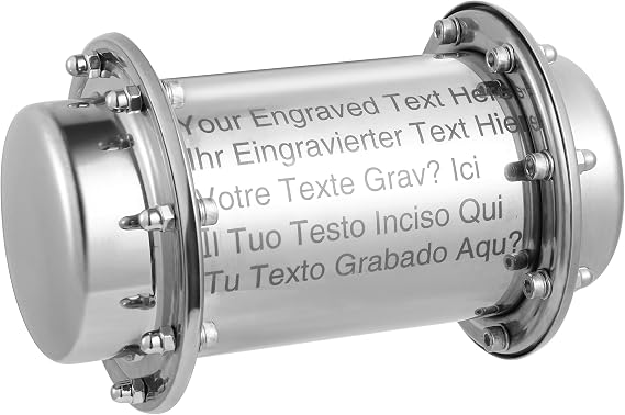 Personalized Engraved Time Capsule Custom Waterproof Stainless Steel Container (13.3 inch)