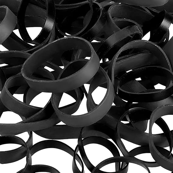 Tactical Rubber Bands Black - 100 Pieces 2 Size Heavy Duty UV Heat Cold Resistant Thick Strong Elastic Wide Bands Outdoor Hiking Backpacking Survival Camping Biking Fixed Item