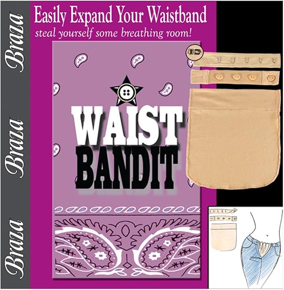 Braza Waist Bandit Waist Band Extenders-for Weight Gain/Maternity Pants & Skirts