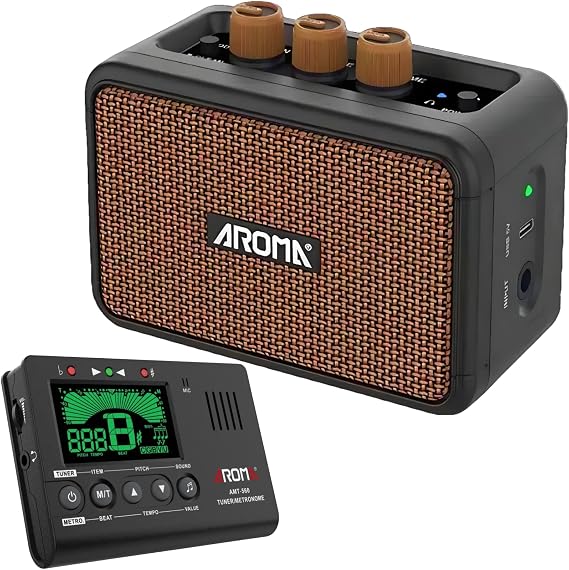 Ulumac Aroma Mini Guitar Amp with 3 in 1 Metronome Tuner for All Instruments