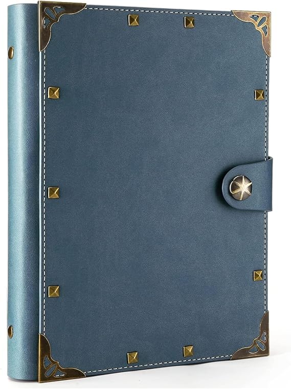 Notebook A5 Lined Leather Diary for Adults 200 Pages Refillable Ring Binder 100GSM Thick Paper