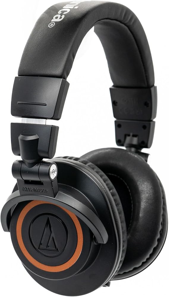 Audio-Technica ATH-M50x Professional Studio Monitor Headphones, Bronze Wrap