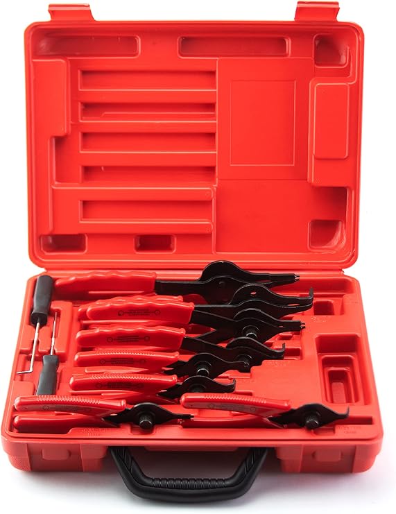 VCT 11 Pc Snap Ring Pliers Set Mechanics Circlips Auto Tool Internal External Pliers