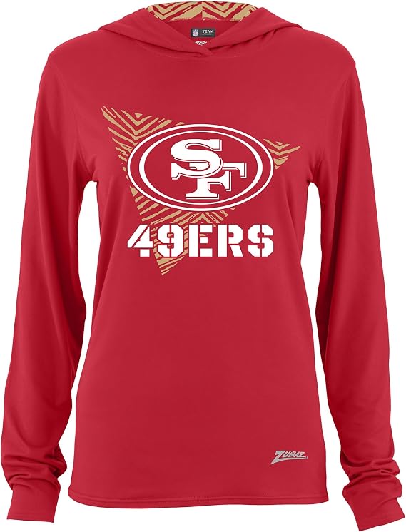 Zubaz NFL Women's Hood Lined Lightweight Hoodie